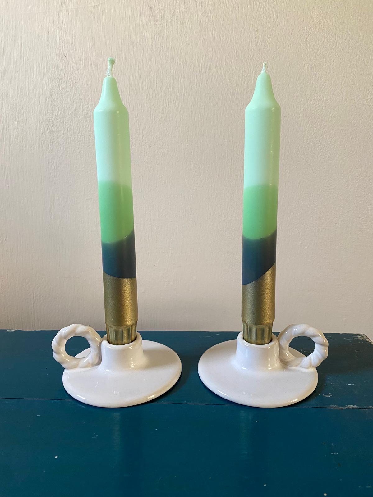 Forest Gold Dinner Candles - Hand Dipped Vegan Candles