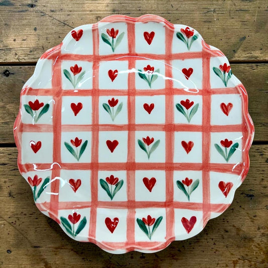 Medium Plate- Checkered Tulip