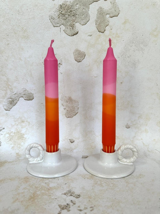 Autumn Sunset Pink & Rust Orange