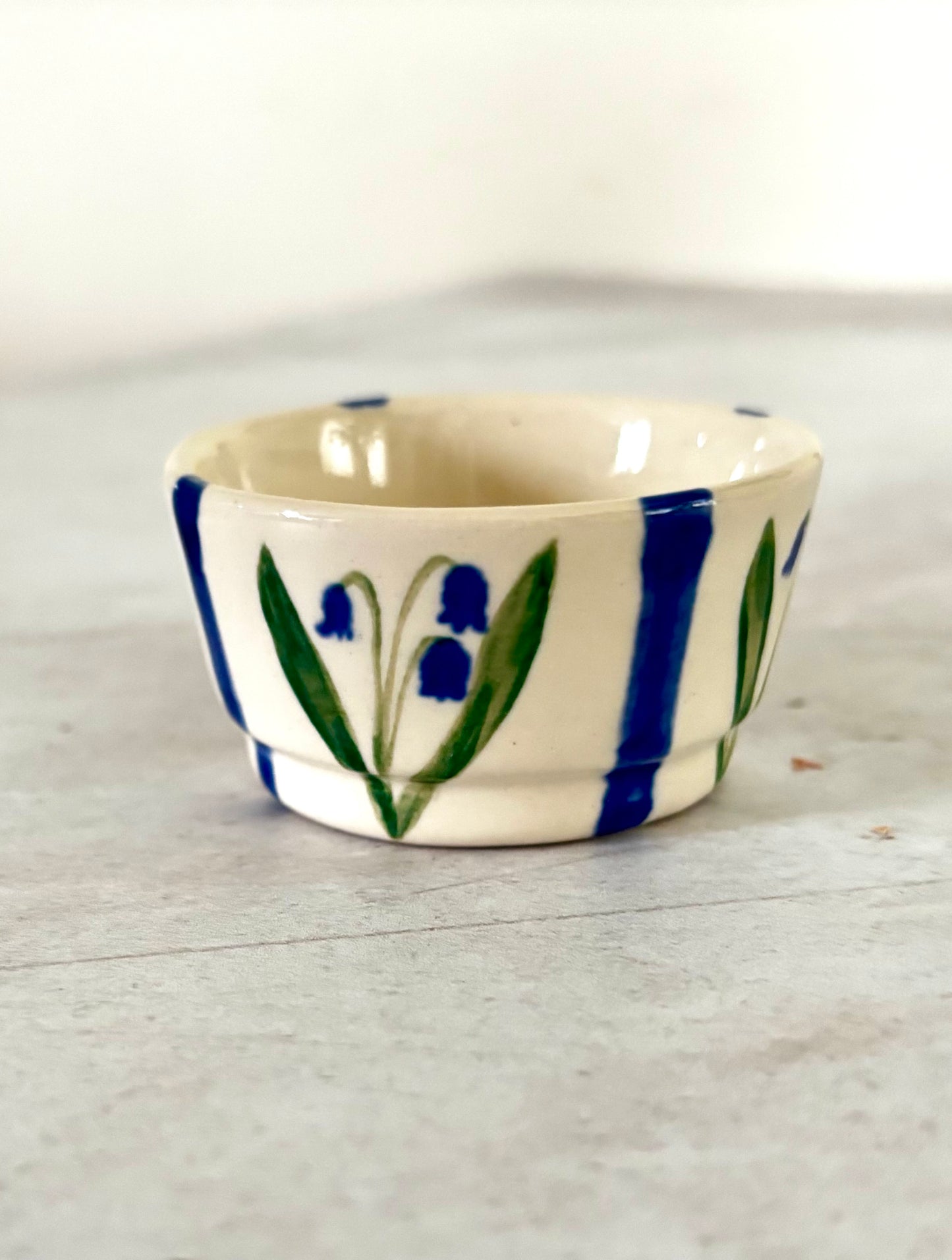 Ceramic tea light holder- Bluebells