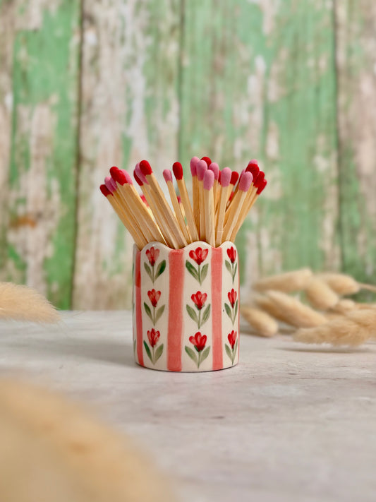 Hand made Ceramic Match pot